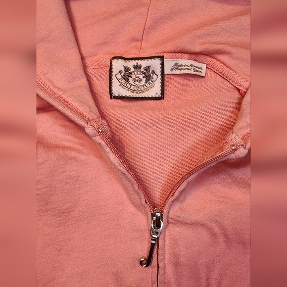 Juicy Couture Rare 2 piece track suit hoodie pants Lg Republic of Juicy glitter - Picture 7 of 15